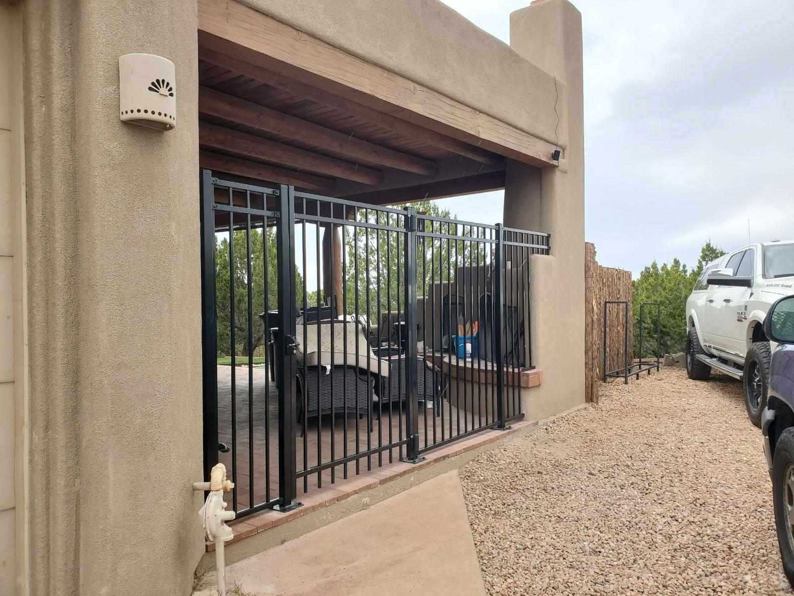 House with a newly built patio area